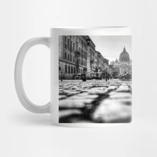 Sistine Chapel Rome, Worms Eye View Black And White Mug